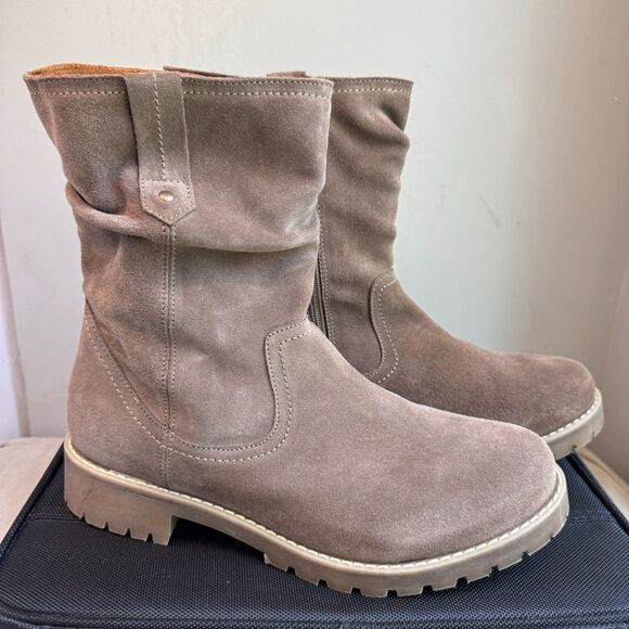 Eric Michael Brown Suede Texas Slouch Boots | EU 42 (FITS US 9.5-10.5) - Picture 2 of 12